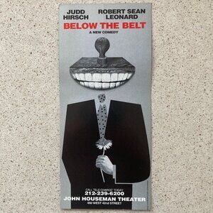 2 Sided Flyer BELOW THE BELT Off Broadway 1996 ROBERT SEAN LEONARD & JUDD HIRSCH